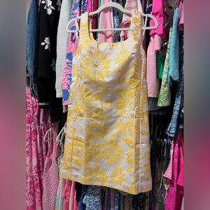 Lilly Pulitzer Yellow Floral Shift Dress NWT
